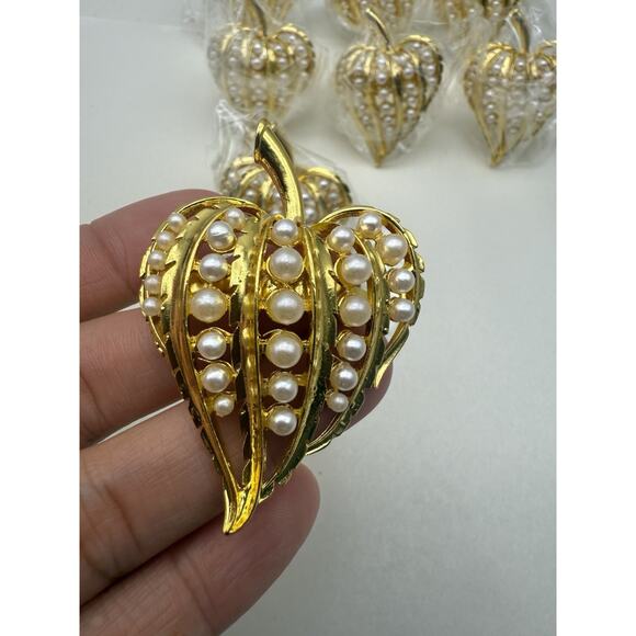 Napkin Rings Set of 8 Gold Pearl Napkin Rings, Napkin Holders for Cloth *READ... - Picture 4 of 15